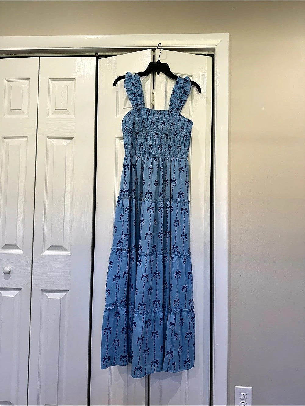 Blue Floral Maxi Dress Like New